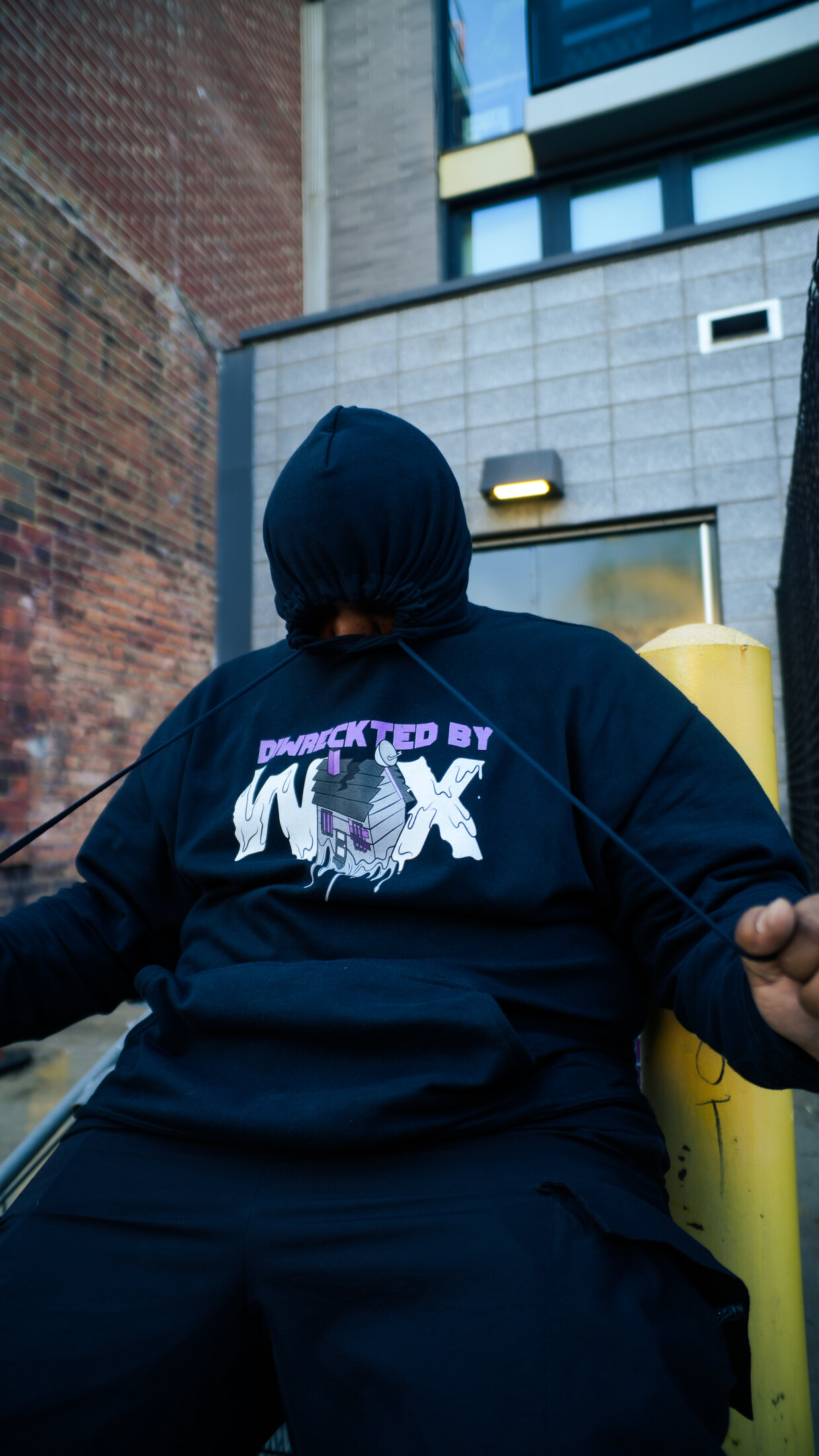 Portrait in graphic outerwear